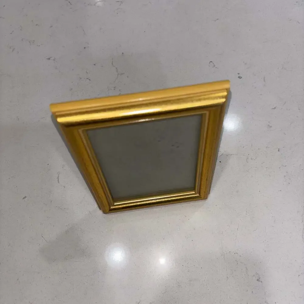 Small Decorative Gold-Tone Tabletop Picture Frame